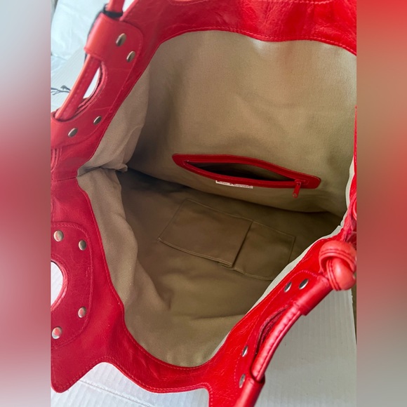 Pietro Alessandro , Vintage style fold over orange, large shoulder/Clutch bag. - Picture 10 of 14